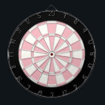 Pastel Pink Black And White Dartboard<br><div class="desc">Pastel Pink Black And White Dart Board</div>