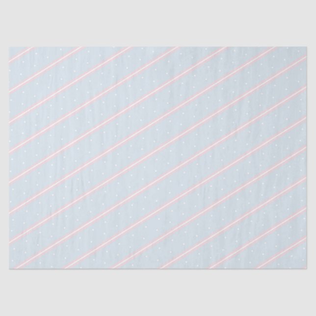 Pastel Pink, Blue and White Tissue Paper (Front)
