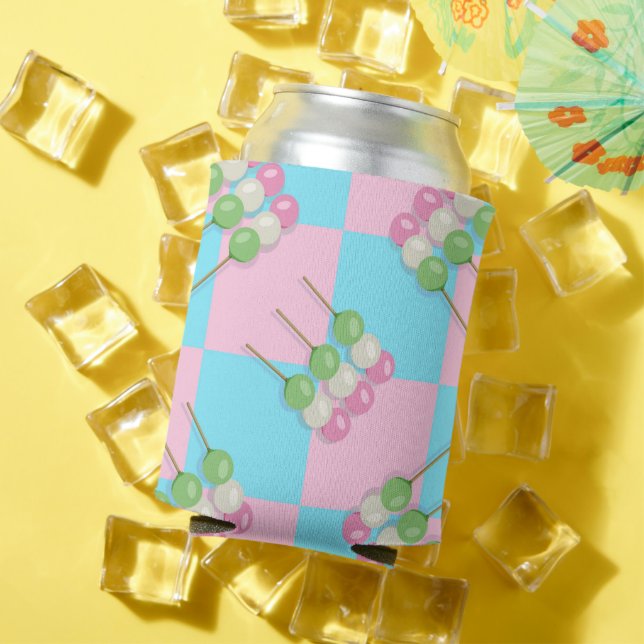 Pastel Pink Blue Chequered Dango Cooler (In Situ Summer)