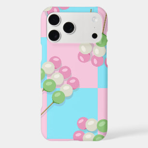 Pastel Pink Blue Chequered Dango iPhone Case
