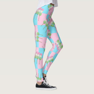 Pastel Pink Blue Chequered Dango Leggings