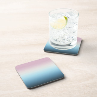 Pastel Pink & Blue Gradient Indigo Rose Ombre  Coaster