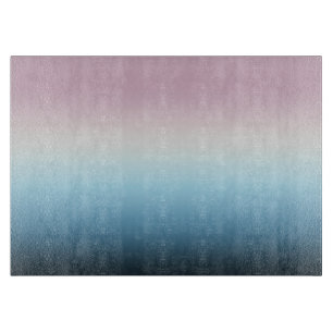 Pastel Pink & Blue Gradient Indigo Rose Ombre   Cutting Board
