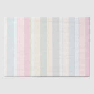 Pastel Pink Blue Wide Stripe Tissue Paper