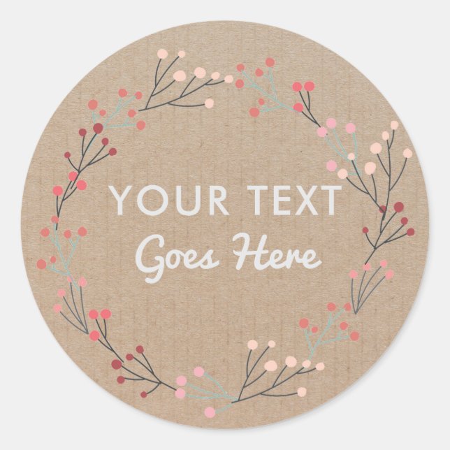 Pastel Pink Blush Rose Floral Botanical label (Front)
