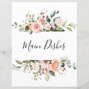 Pastel Pink Blush Rose Floral Recipe Divider