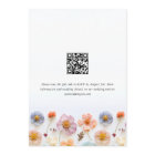 Pastel Pink Boho Wildflowers Wedding QR code