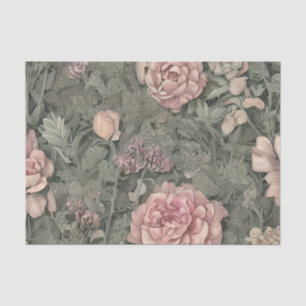 Pastel Pink Botanical  Tissue Paper