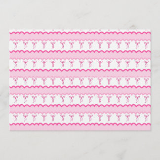 Pastel Pink Bow Seamless Pattern – Cute Aesthetic Invitation