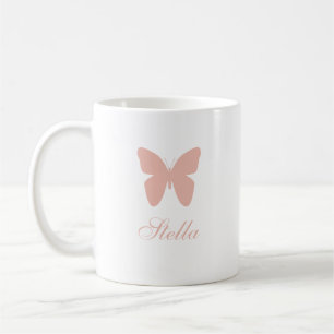 Pastel Pink Butterfly Coffee Mug