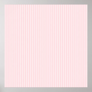 Pastel Pink Candy Stripes. Poster