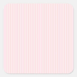 Pastel Pink Candy Stripes. Square Sticker