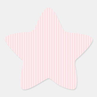 Pastel Pink Candy Stripes. Star Sticker