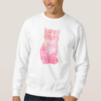 Pastel Pink Cat Sweatshirt