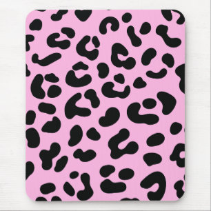 Pastel Pink Cheetah Print Mouse Mat