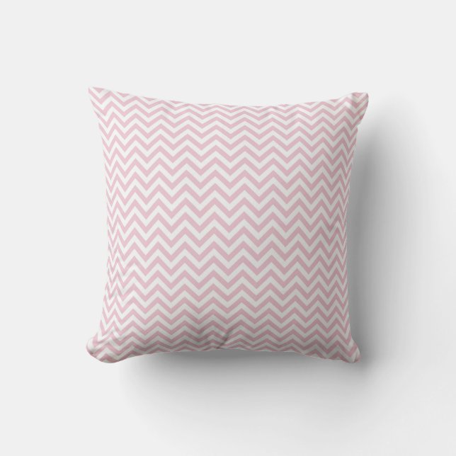 Pastel Pink Chevron Pattern Cushion (Front)