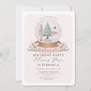 Pastel Pink Christmas Nutcracker birthday party
