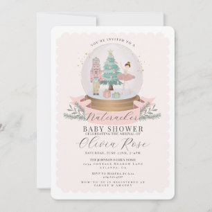 Pastel Pink Christmas Nutcracker girl baby shower