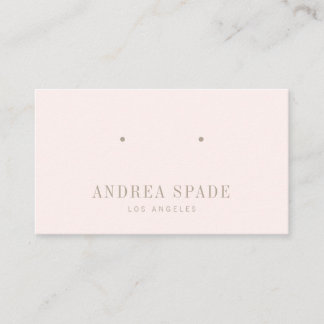 Pastel Pink Classic and Chic Jewelry Display Card
