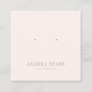 Pastel Pink Classic Jewelry Display Square Card