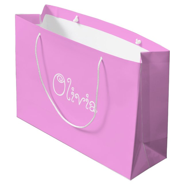 Pastel Pink Colour Baby Shower Gift Bag (Back Angled)