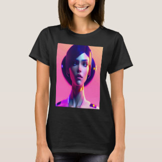 Pastel Pink Colours Multicolor Dynamic Woman Orang T-Shirt