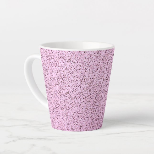 Pastel Pink Concrete Texture Latte Mug (Left Angle)