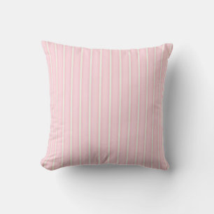 Pastel Pink Cream Striped Cushions
