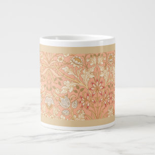 Pastel Pink Decorative Flowers Large Coffee Mug