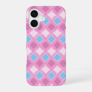 Pastel Pink Diamond Pattern Phone Case