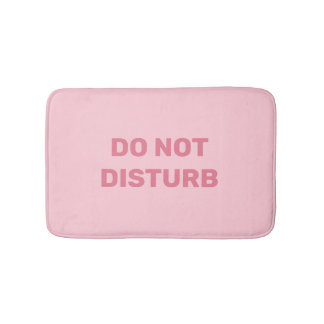 Pastel Pink "Do Not Disturb" Bath Mat