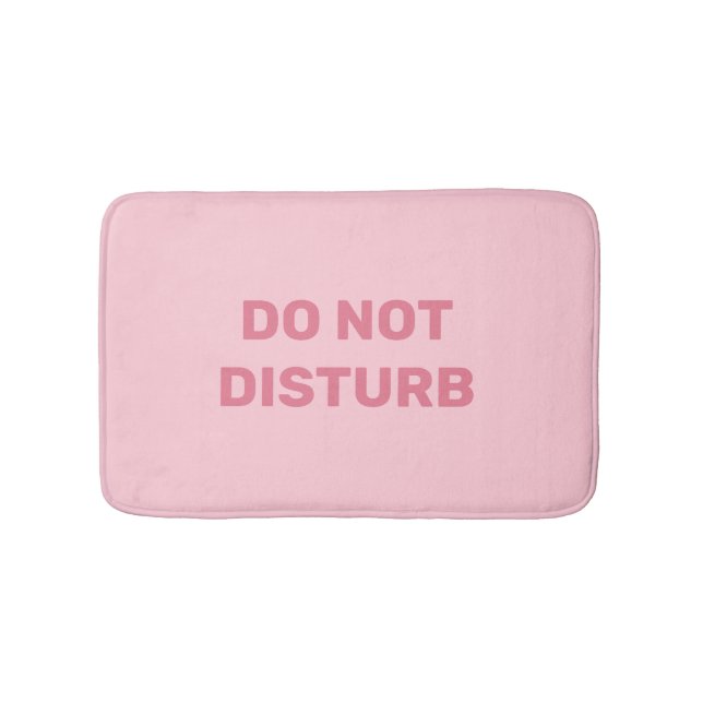 Pastel Pink "Do Not Disturb" Bath Mat (Front)