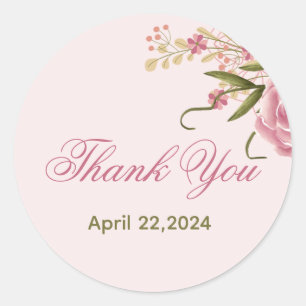 Pastel Pink Double Joint Twin Birthday  Classic Round Sticker