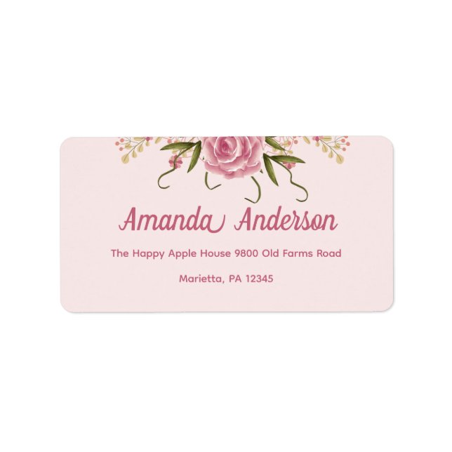 Pastel Pink Double Joint Twin Birthday Thank you Label (Front)