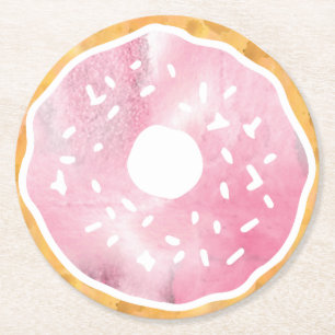 Pastel Pink Doughnut Coasters