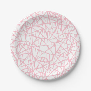 pastel pink dripping pentagram grunge punk paper plate