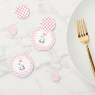 Pastel Pink Elephant Personalised Baby Girl Confetti