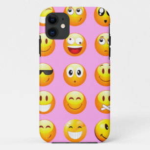 pastel pink emoji iPhone 11 case