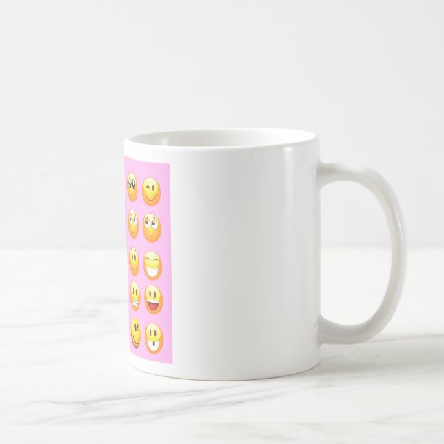pastel pink emoji coffee mug (Right)