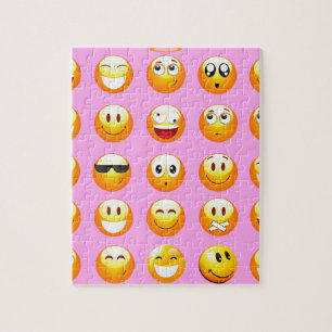 pastel pink emoji jigsaw puzzle