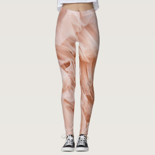 Pastel Pink Fabric: Elegant Textures. Leggings