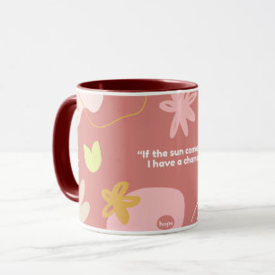 Pastel Pink Floral Coffee Mug Aesthetic Flower