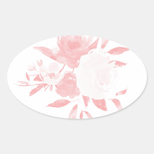 Pastel Pink Floral Watercolor Sticker