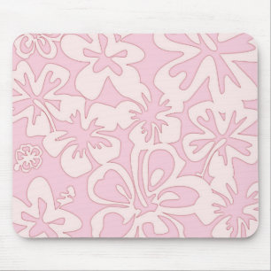 Pastel Pink Flower Art Mouse Mat