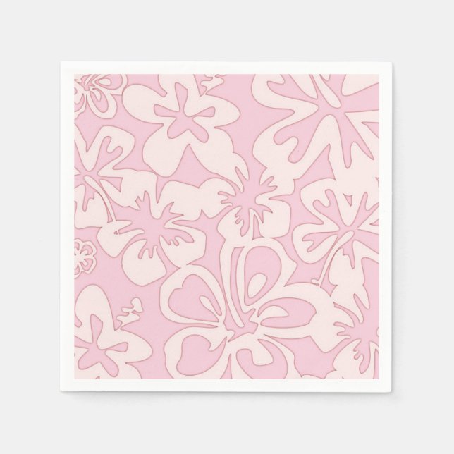 Pastel Pink Flower Art Napkin (Front)