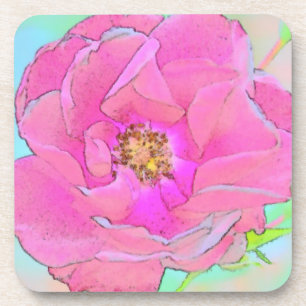 Pastel Pink Flower Coaster