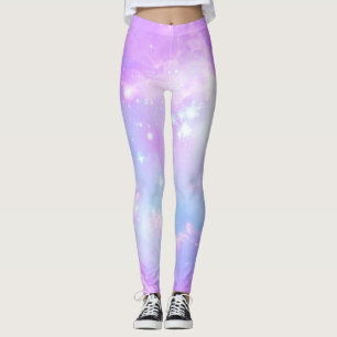 Pastel pink galaxy leggings