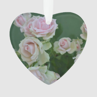Pastel pink garden roses ornament