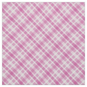 Pastel Pink Girly Plaid Tartan Check Fabric