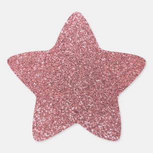 Pastel pink glitter star sticker